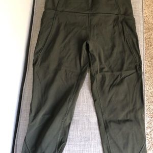 Olive Green lululemon leggings 3/4 size 8